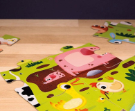 Janod Puzzle sensoryczne 20 elementów Farma - 1008606 - zdjęcie 3